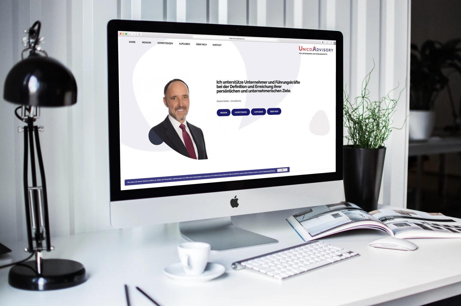 Joomla Agentur WordPress Support - WEB-4 STUDIO unico-advisory-stephan-nyfeler-business-webseite